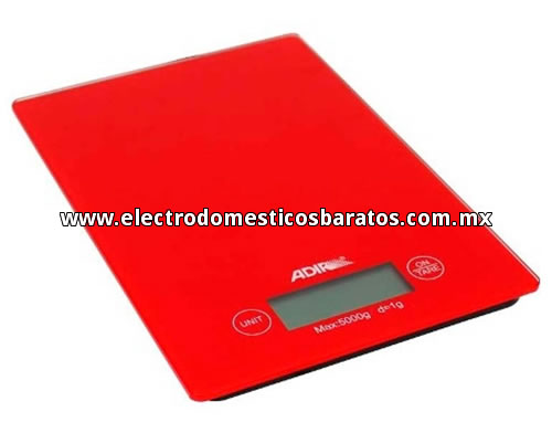 Báscula digital de cocina roja Adir