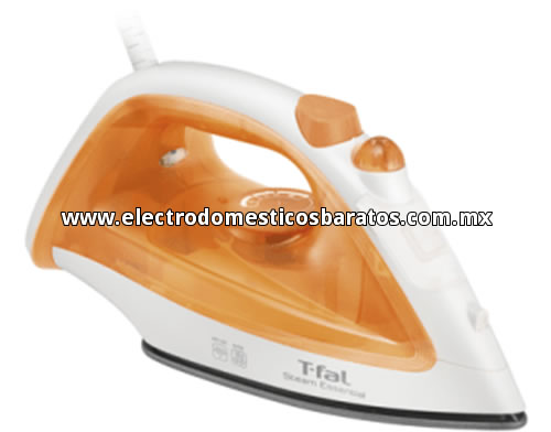 Plancha Económica T-Fal Blanca con Naranja