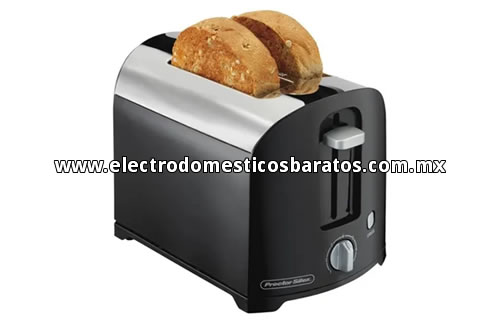 Tostador Económico Proctor Silex Negro con Acero Inoxidable